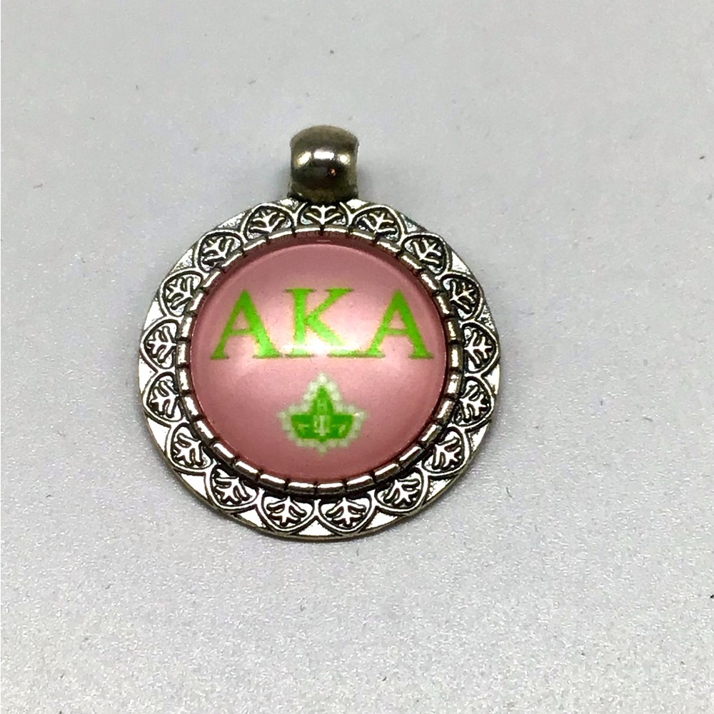 Alpha Kappa Alpha and Silver Pendant